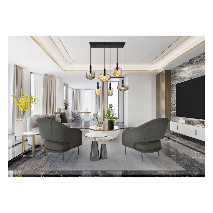 Globo - Luster na sajli 6xE27/60W/230V