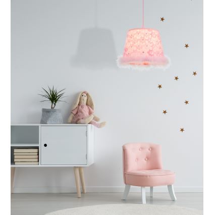 Globo - Dječji luster na sajli 1xE27/60W/230V ružičasta