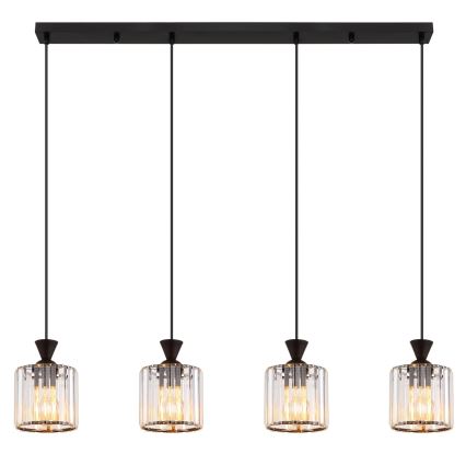 Globo - Luster na sajli 4xE27/60W/230V crna