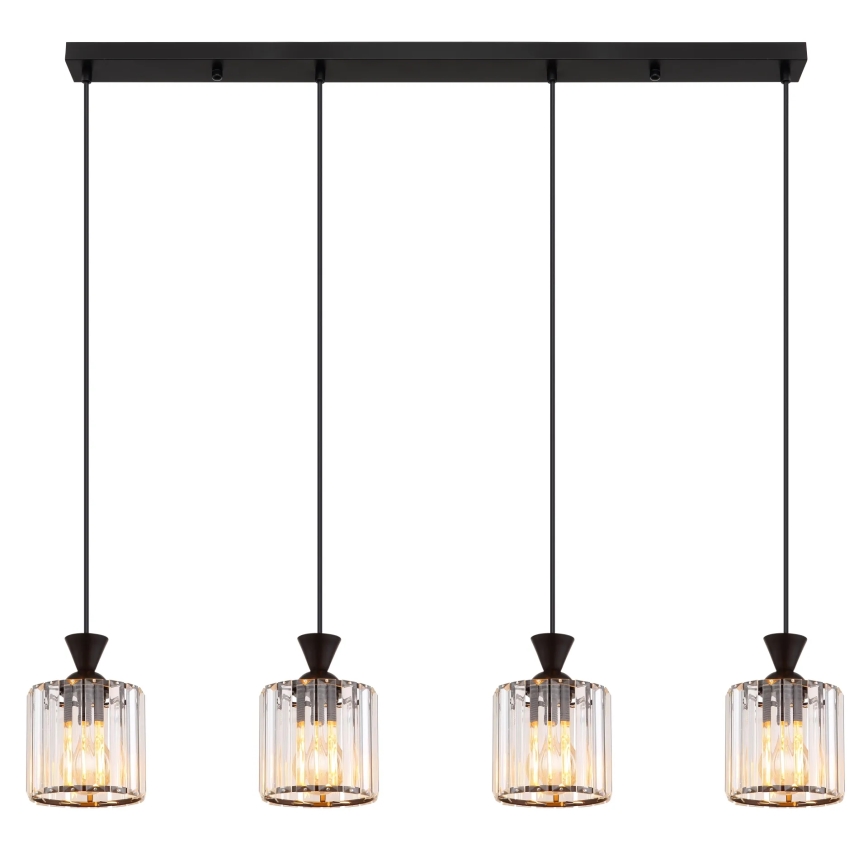 Globo - Luster na sajli 4xE27/60W/230V crna