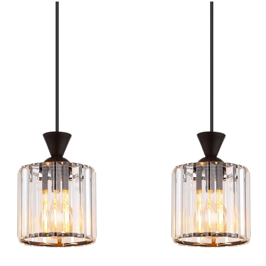 Globo - Luster na sajli 4xE27/60W/230V crna