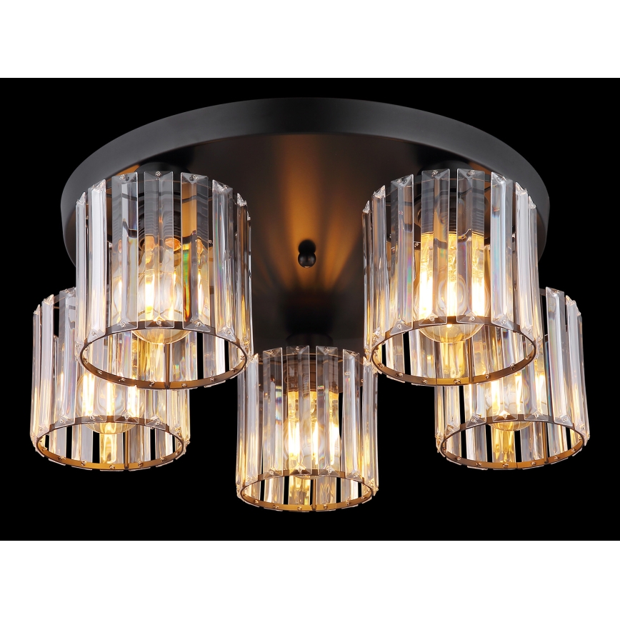 Globo - Nadgradni luster 5xE27/60W/230V pr. 46,5 cm crna