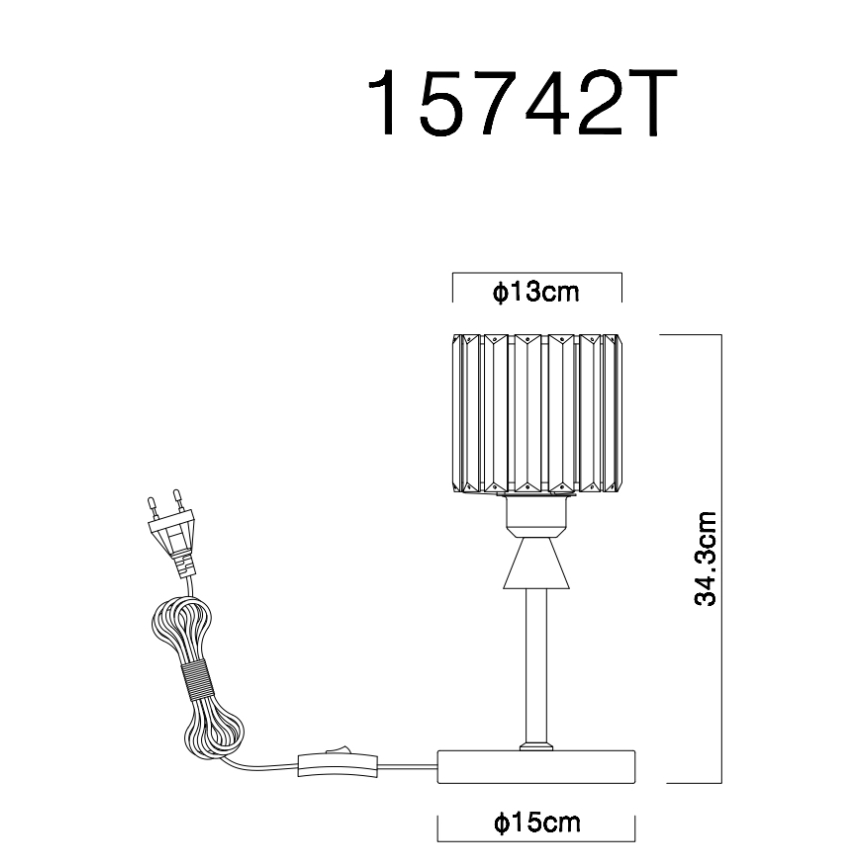 Globo - Stolna lampa 1xE27/60W/230V pr. 15 cm crna