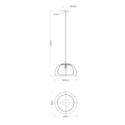 Globo - Luster na sajli 1xE27/60W/230V