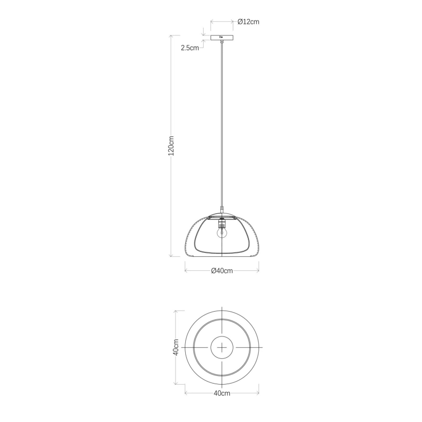 Globo - Luster na sajli 1xE27/60W/230V