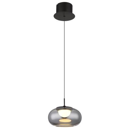 Globo - LED Luster na sajli LED/6W/230V crna