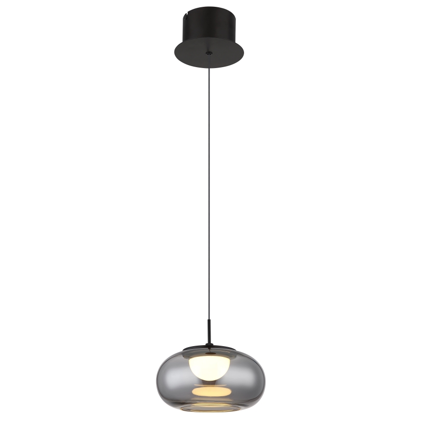 Globo - LED Luster na sajli LED/6W/230V crna