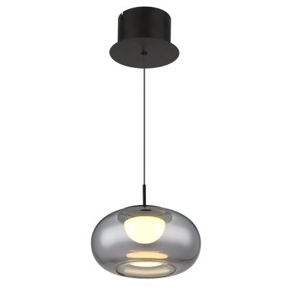 Globo - LED Luster na sajli LED/6W/230V crna