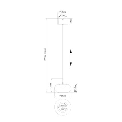 Globo - LED Luster na sajli LED/6W/230V bijela