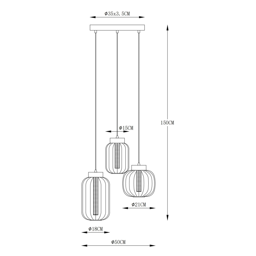 Globo - LED Luster na sajli LED/23W/230V
