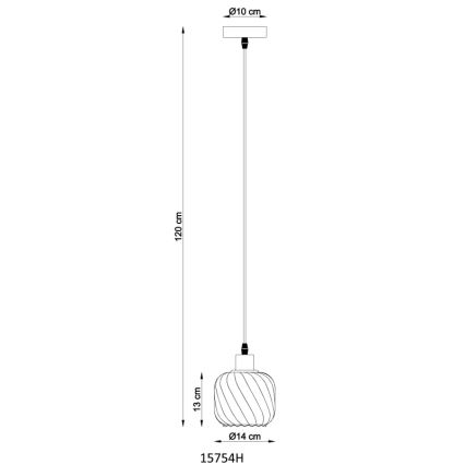 Globo - Luster na sajli 1xE27/25W/230V pr. 14 cm