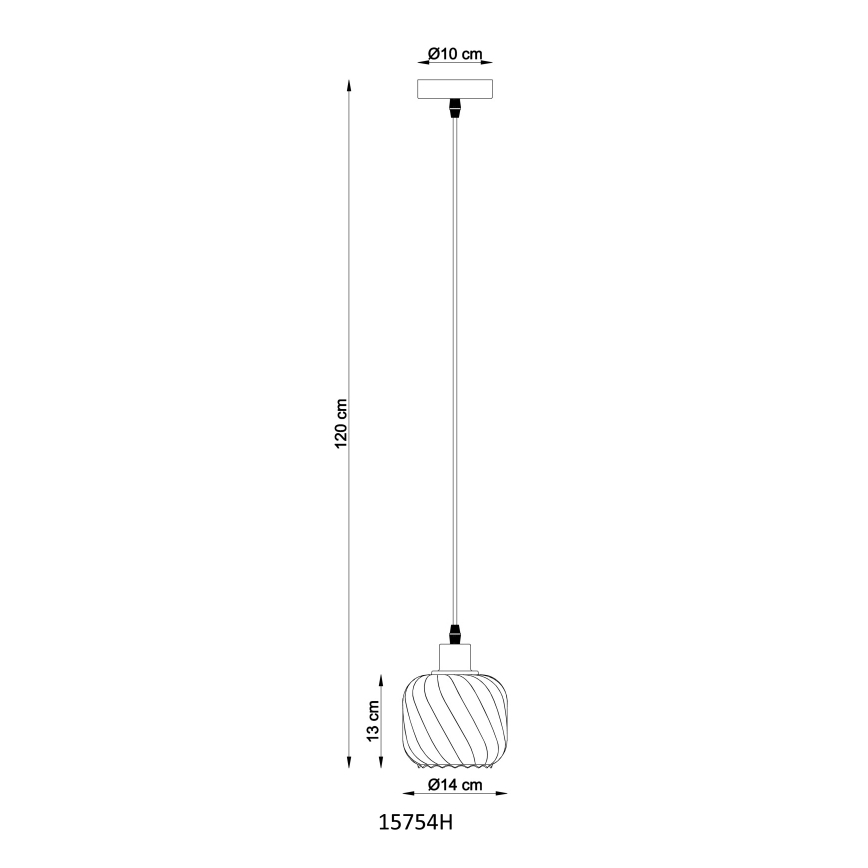 Globo - Luster na sajli 1xE27/25W/230V pr. 14 cm