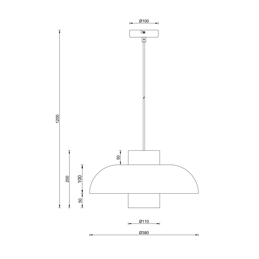 Globo - Viseća svjetiljka na kabelu 1xE27/60W/230V crna