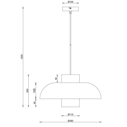 Globo - Viseći luster na kablu 1xE27/60W/230V