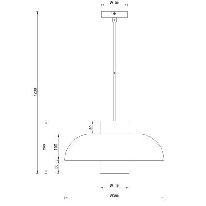 Globo - Viseći luster na kablu 1xE27/60W/230V