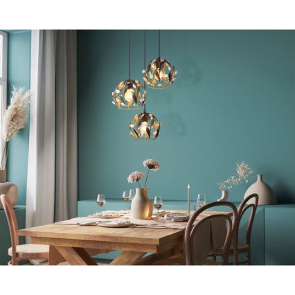 Globo - Luster na sajli 3xE27/40W/230V pr. 41 cm