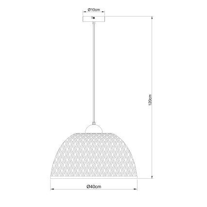 Globo - Luster na sajli 1xE27/15W/230V bambus