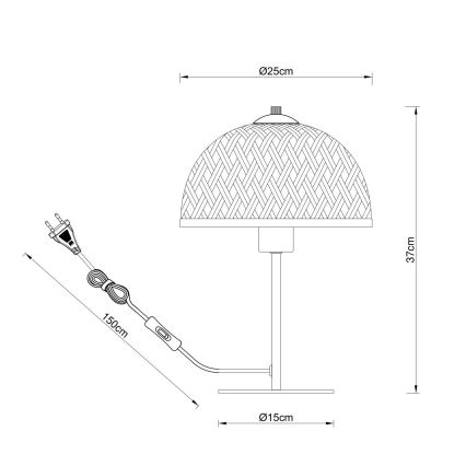 Globo - Stolna lampa 1xE27/15W/230V bambus