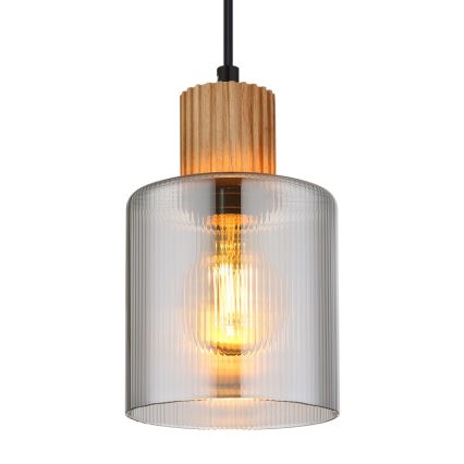 Globo - Luster na sajli 1xE27/25W/230V crna pr. 12 cm