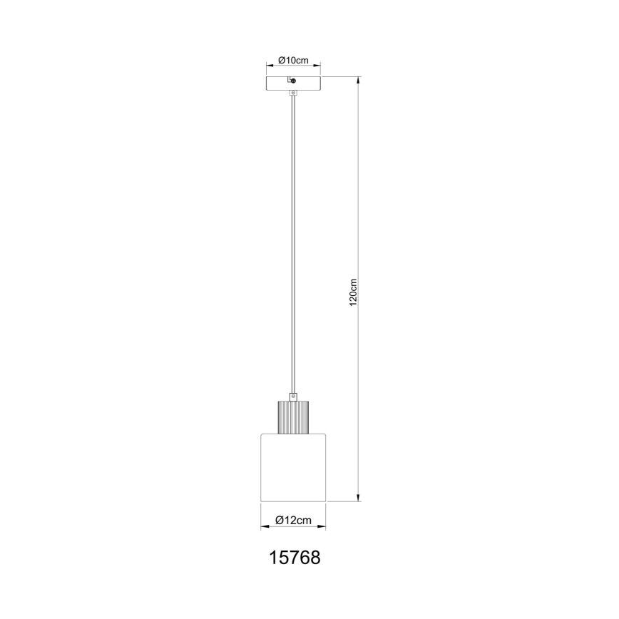 Globo - Luster na sajli 1xE27/25W/230V crna pr. 12 cm