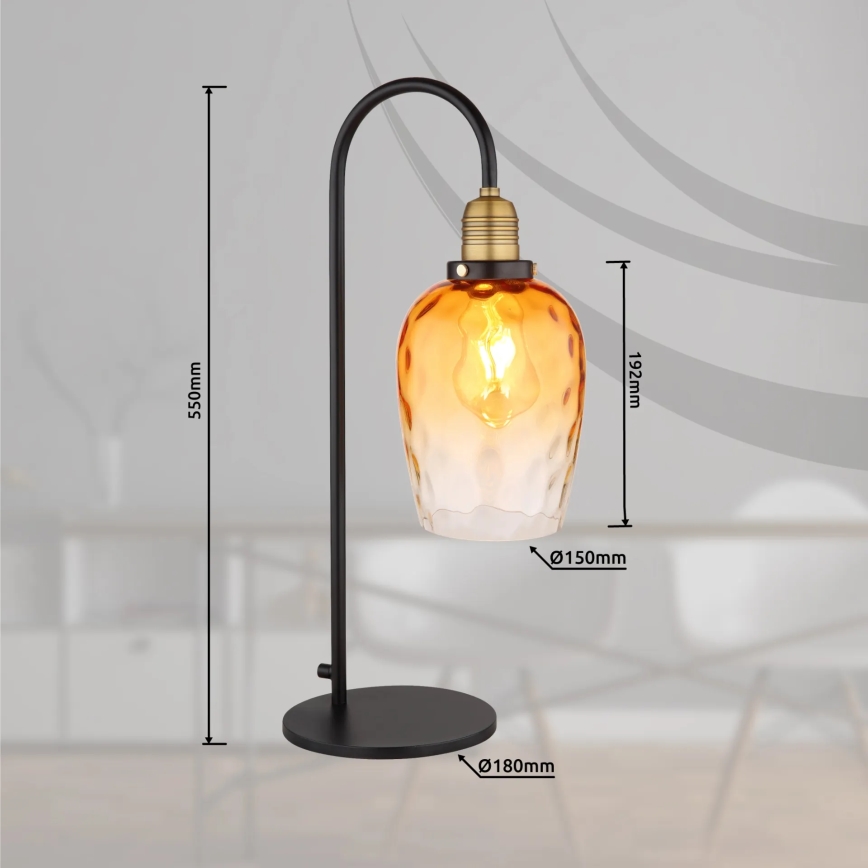 Globo - Stolna lampa 1xE27/60W/230V narančasta