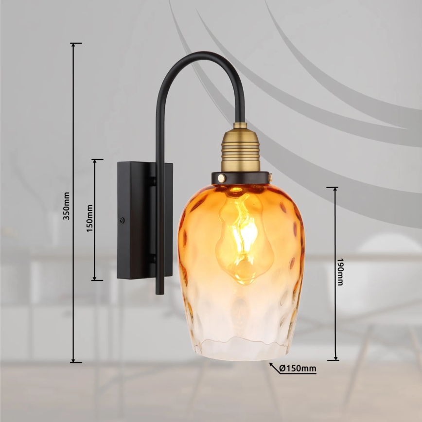 Globo - Zidna lampa 1xE27/60W/230V narančasta