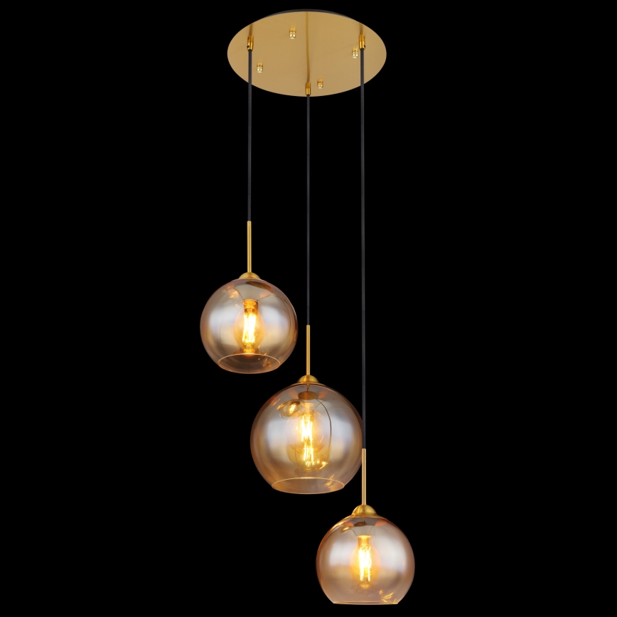 Globo - Luster na sajli 3xE27/60W/230V mesing