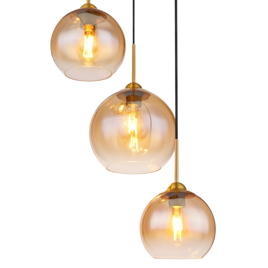 Globo - Luster na sajli 3xE27/60W/230V mesing