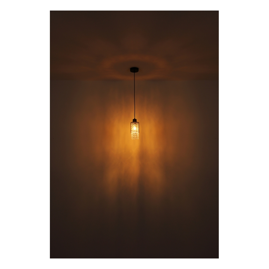 Globo - Luster na sajli 1xE27/40W/230V pr. 10 cm crna
