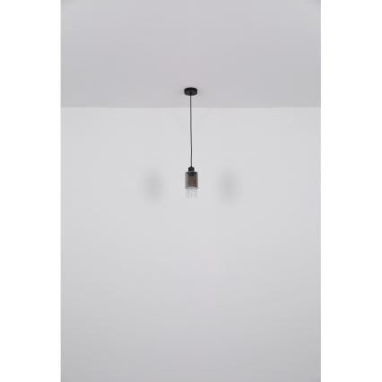 Globo - Luster na sajli 1xE27/40W/230V pr. 10 cm crna