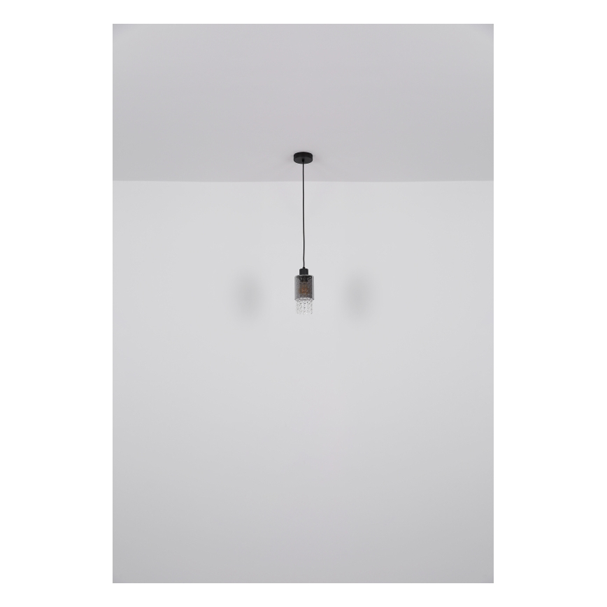 Globo - Luster na sajli 1xE27/40W/230V pr. 10 cm crna