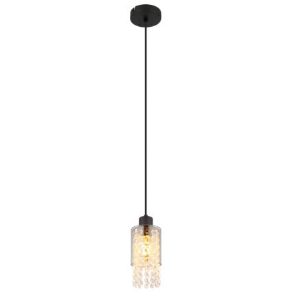 Globo - Luster na sajli 1xE27/40W/230V pr. 10 cm crna