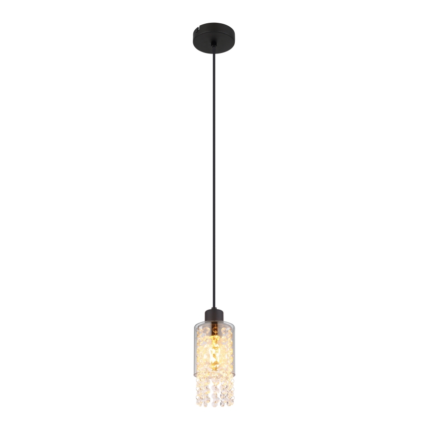 Globo - Luster na sajli 1xE27/40W/230V pr. 10 cm crna