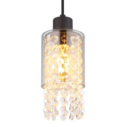 Globo - Luster na sajli 1xE27/40W/230V pr. 10 cm crna