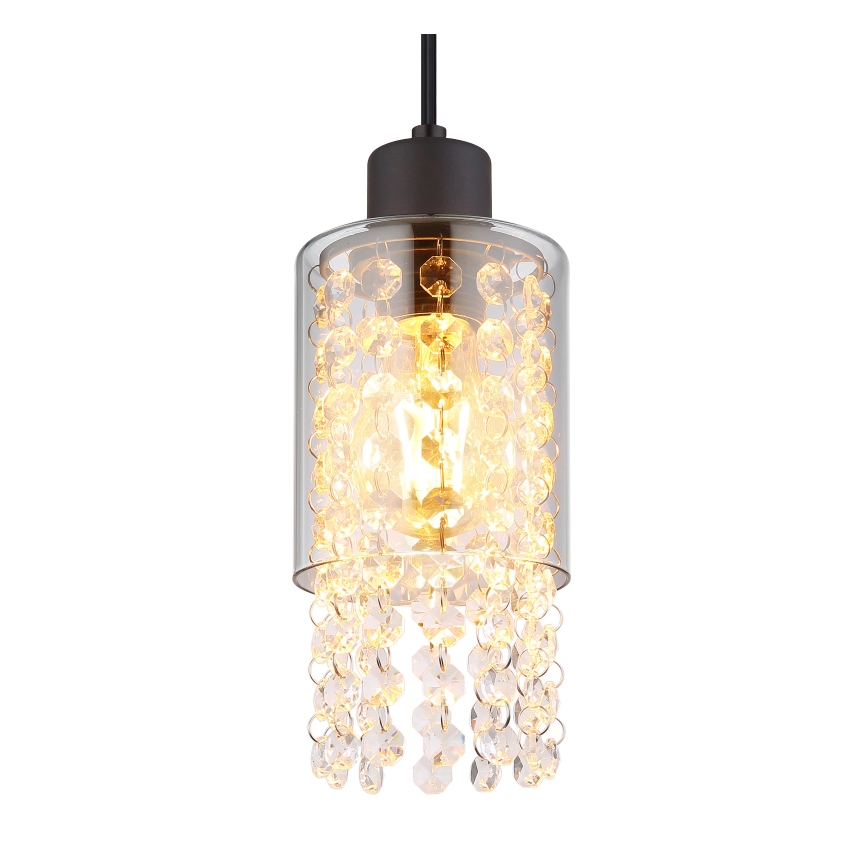 Globo - Luster na sajli 1xE27/40W/230V pr. 10 cm crna