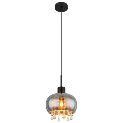 Globo - Luster na sajli 1xE27/9W/230V pr. 21 cm crna