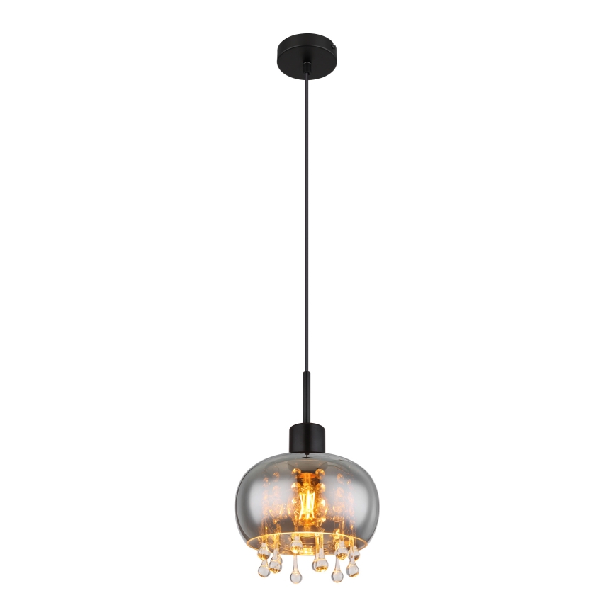 Globo - Luster na sajli 1xE27/9W/230V pr. 21 cm crna