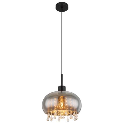 Globo - Luster na sajli 1xE27/9W/230V pr. 28 cm crna