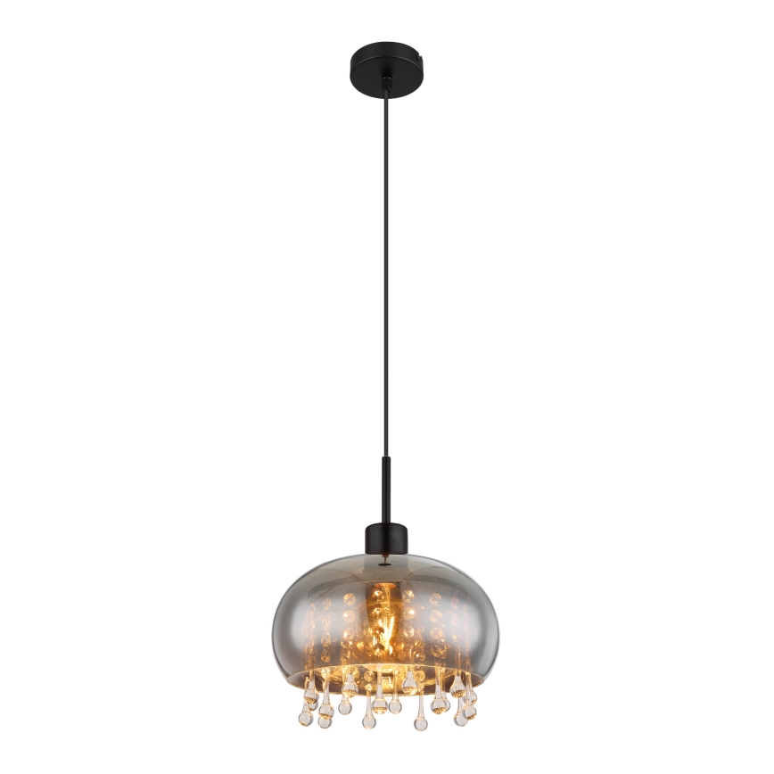 Globo - Luster na sajli 1xE27/9W/230V pr. 28 cm crna