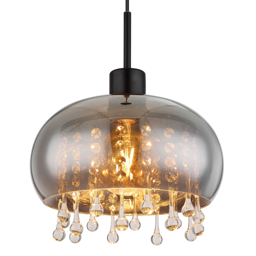 Globo - Luster na sajli 1xE27/9W/230V pr. 28 cm crna