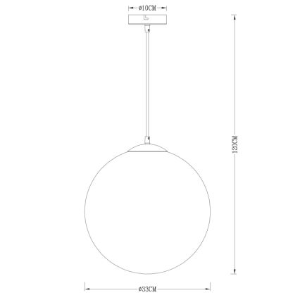 Globo - Luster na sajli 1xE27/40W/230V pr. 33 cm