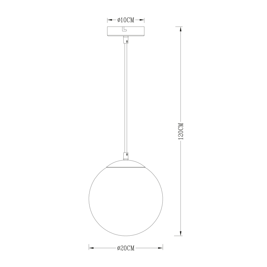 Globo - Luster na sajli 1xE27/40W/230V pr. 20 cm