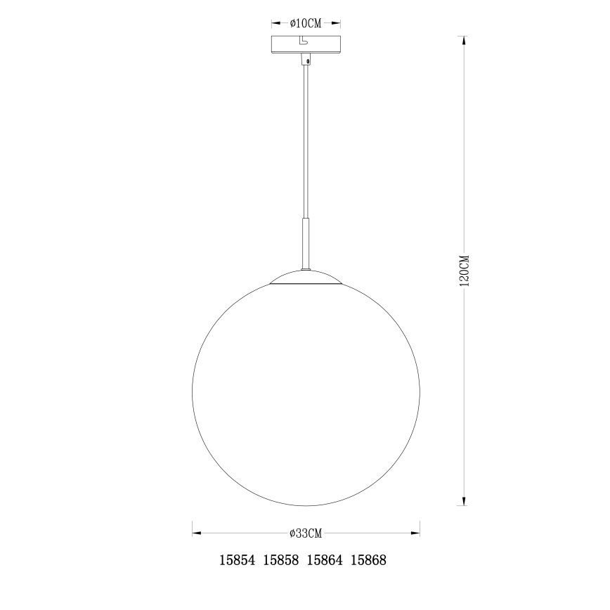 Globo - Luster na sajli 1xE27/40W/230V pr. 33 cm