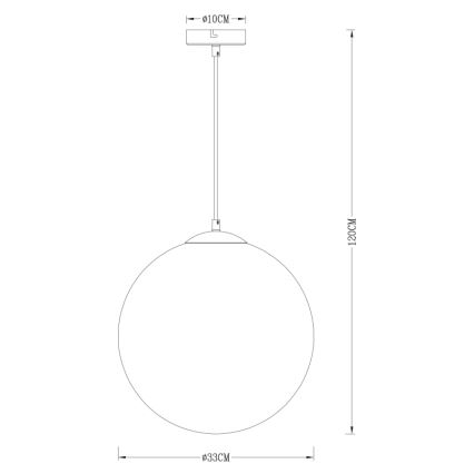 Globo - Luster na sajli 1xE27/40W/230V pr. 33 cm