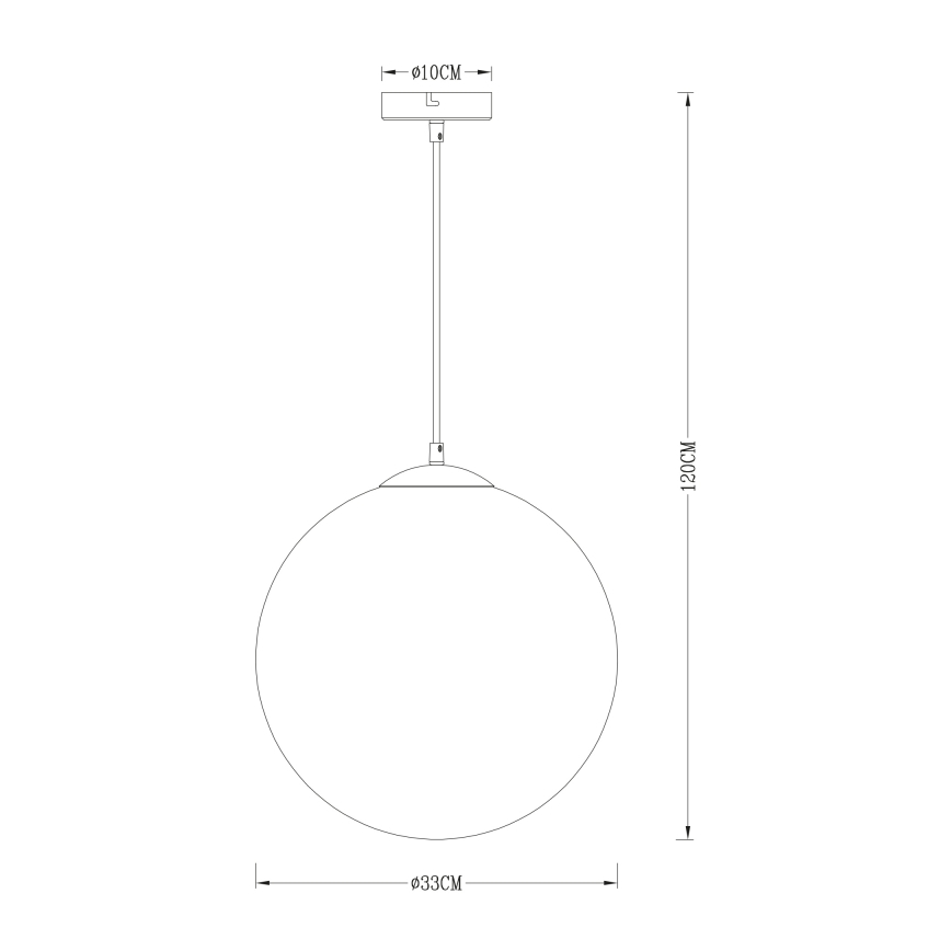 Globo - Luster na sajli 1xE27/40W/230V pr. 33 cm