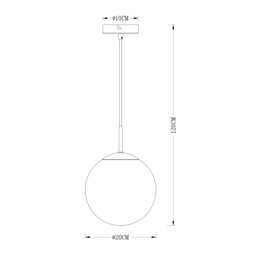 Globo - Luster na sajli 1xE27/40W/230V pr. 20 cm