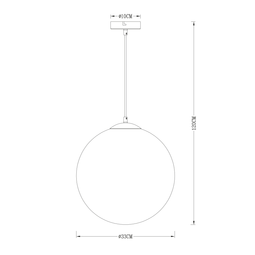 Globo - Luster na sajli 1xE27/40W/230V pr. 33 cm