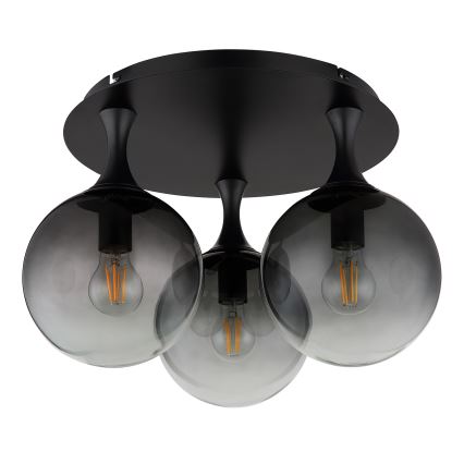 Globo - Nadgradni luster 3xE27/10W/230V pr. 46 cm crna