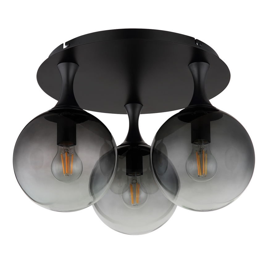Globo - Nadgradni luster 3xE27/10W/230V pr. 46 cm crna