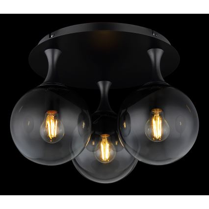 Globo - Nadgradni luster 3xE27/10W/230V pr. 46 cm crna